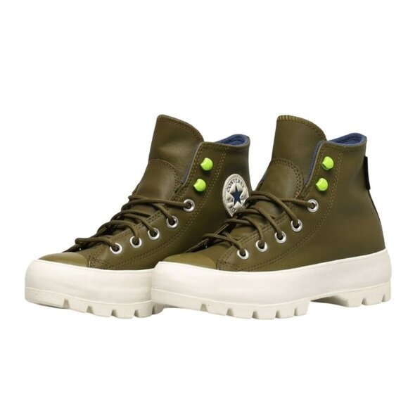 Converse CTAS Moss Olive Gortex Lug Sole Leather Sneakers Size 7.5 568764C - Picture 1 of 15